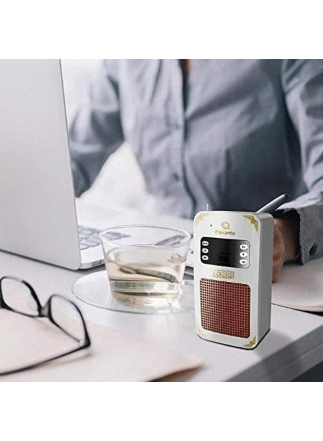 إيكوانتو مكبر صوت للقرآن الكريم بتقنية بلوتوث | ضمان لمدة عام | تحكم عبر تطبيق، إضاءة ليلية، ذاكرة 8 جيجابايت، اتصال USB | أبيض - Image 3